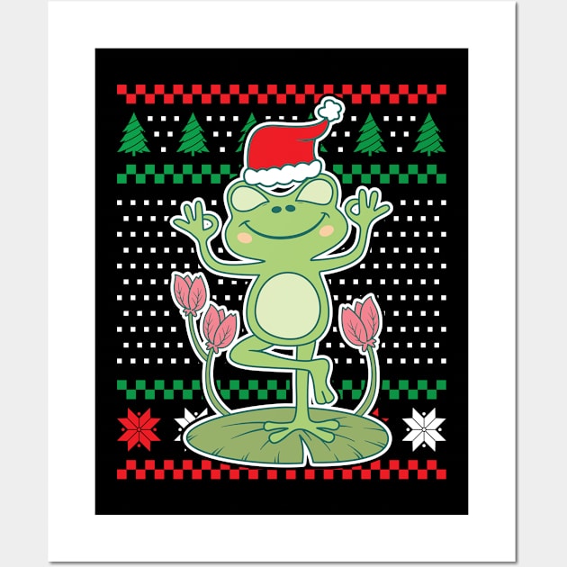 Ugly Christmas Sweaters Cottagecore Frog Wall Art by JS Arts